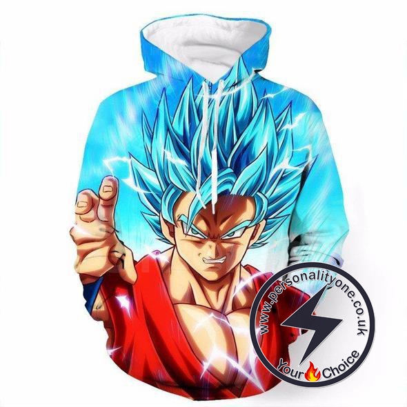 Dragon Ball Z - Goku SSJ Blue God 3D - Hoodies